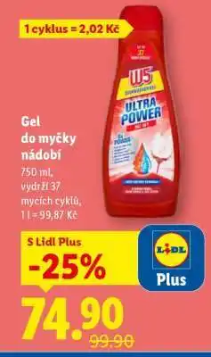 Lidl W5 Ultra Power Gel do myčky nádobí nabídka