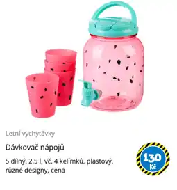 TEDi Dávkovač nápojů nabídka