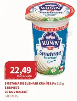 Kubík potraviny Smetana ke šlehání Kunín 31% nabídka
