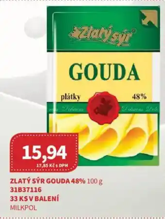 Kubík potraviny Zlatý sýr gouda 48% nabídka