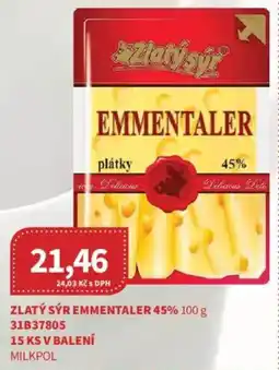 Kubík potraviny Zlatý sýr emmentaler 45% nabídka