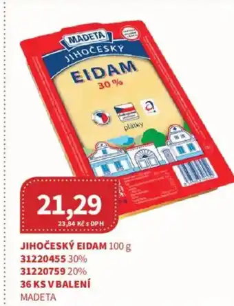 Kubík potraviny MADETA Jihočesky eidam nabídka