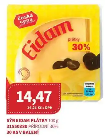 Kubík potraviny Sýr eidam plátky nabídka