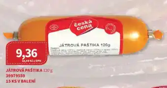 Kubík potraviny Játrová paštika nabídka