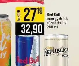 Jip Red Bull energy drink různé druhy nabídka