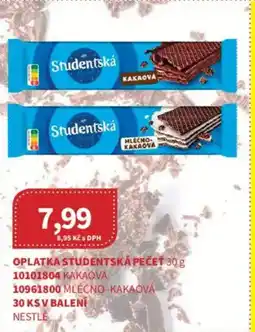 Kubík potraviny Oplatka Studentská pečeť nabídka