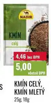 Ratio KMÍN CELÝ, KMÍN MLETÝ 25g, 18g nabídka