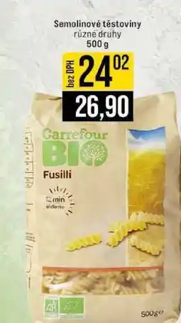 Jip Semolinové těstoviny rúzne druhy nabídka