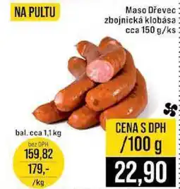 Jip Maso Dřevec zbojnická klobása cca 150 g 100g nabídka