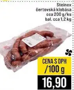 Jip Steinex čertovská klobása cca 200 g bal cca 1,2 kg 100g nabídka