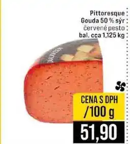 Jip Pittoresque Gouda 50% sýr červené pesto bal. cca 1,125 kg 100g nabídka