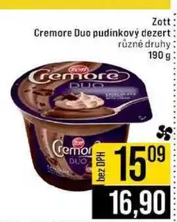 Jip Zott Cremore Duo pudinkový dezert různé druhy nabídka