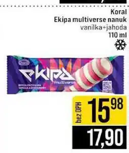 Jip Koral Ekipa multiverse nanuk vanilka+jahoda 110 ml nabídka