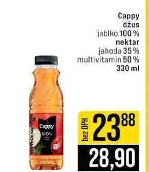 Jip Cappy džus jablko 100% nektar jahoda 35% multivitamin 50% nabídka