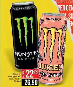 Jip Monster energy drink různé druhy nabídka