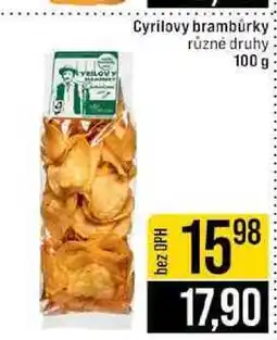 Jip Cyrilovy brambůrky různé druhy nabídka