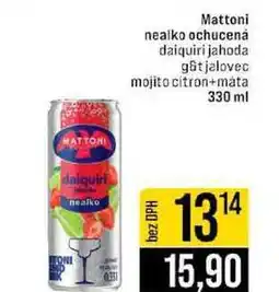 Jip Mattoni nealko ochucená daiquiri jahoda g&tjalovec mojito citron+máta 330 ml nabídka