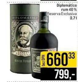 Jip Diplomático rum 40% Reserva Exclusiva nabídka