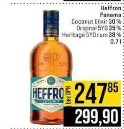 Jip Heffron Panama Coconut Elixir 30% Original 5YO 35% Heritage 5YO rum 38% nabídka