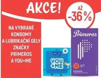 Globus Na vybrané kondomy a lubrikační gely značky primeros A you+me nabídka