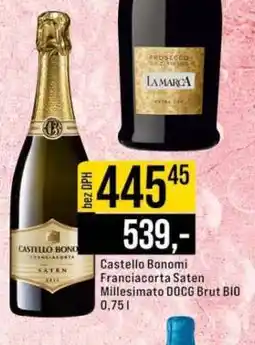 Jip Castello Bonomi Franciacorta Saten Millesimato DOCG Brut BIO 0,75 l nabídka