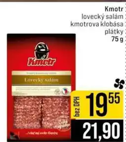 Jip Kmotr lovecký salám kmotrova klobása plátky nabídka