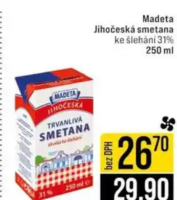 Jip Madeta Jihočeská smetana ke šlehání 31% 250 ml nabídka