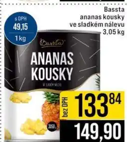 Jip Bassta ananas kousky ve sladkém nálevu nabídka