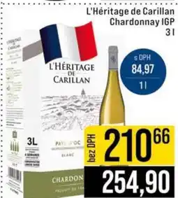 Jip L'Héritage de Carillan Chardonnay IGP 3 l nabídka