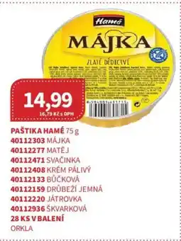Kubík potraviny Paštika Hamé nabídka