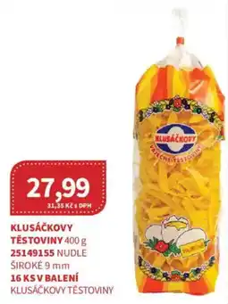 Kubík potraviny Klusáčkovy těstoviny nabídka