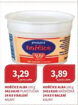 Kubík potraviny Hořčice Alba nabídka