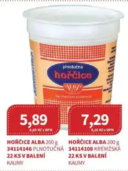 Kubík potraviny Hořčice Alba nabídka