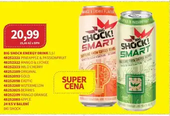 Kubík potraviny Big Shock energy drink nabídka