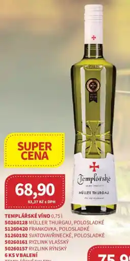Kubík potraviny Templářské víno nabídka