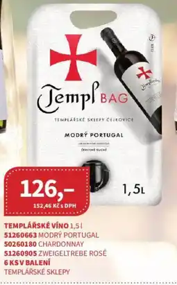 Kubík potraviny Templářské víno nabídka