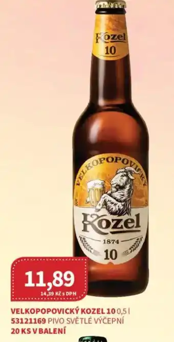 Kubík potraviny Velkopopovický Kozel 10 nabídka
