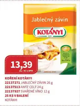 Kubík potraviny Koření Kotányi nabídka
