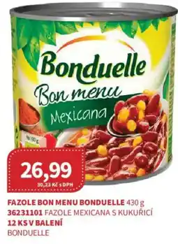 Kubík potraviny Fazole bon menu Bonduelle nabídka