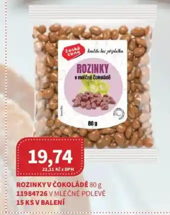 Kubík potraviny Rozinky v čokoládě nabídka