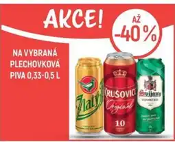Globus Na vybraná plechovková piva nabídka