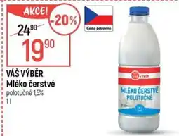 Globus VÁŠ VÝBĚR Mléko čerstvé nabídka