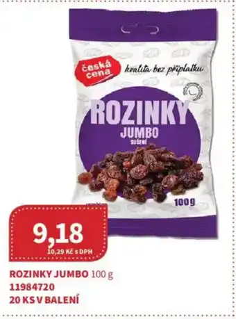 Kubík potraviny Rozinky jumbo nabídka