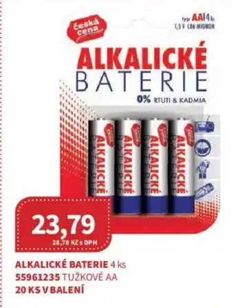 Kubík potraviny Alkalické baterie nabídka