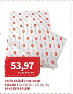 Kubík potraviny Papír balící s potiskem nabídka