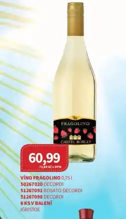 Kubík potraviny Víno Fragolino nabídka