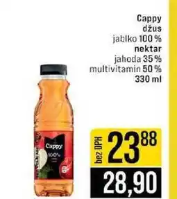 Jip Cappy 100% Cappy džus jablko 100% nektar jahoda 35% multivitamin 50% nabídka