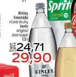Jip Sprit Kinley limonáda různé druhy tonic original zero sugar nabídka