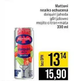 Jip Mattoni nealko ochucená daiquiri jahoda a jalovec mojito citron+mata 330 ml nabídka