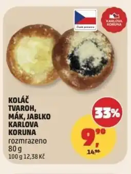 Penny Market Koláč tvaroh, mák, jablko karlova koruna nabídka